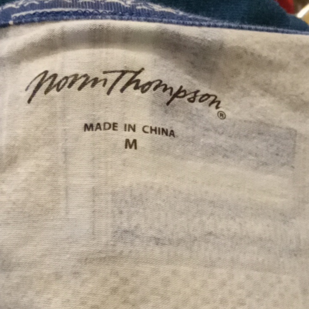 Norm Thompson Blue Patterned Tunic - Picture 5 of 5